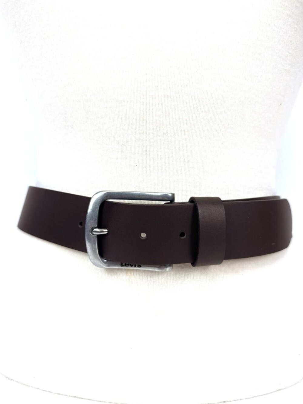LEVI'S 100% Bovine Leather Classic Buckle Dark Brown Belt Size 30‎